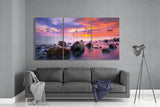 Red Sunset Mega Glass Wall Art | Insigne Art Design
