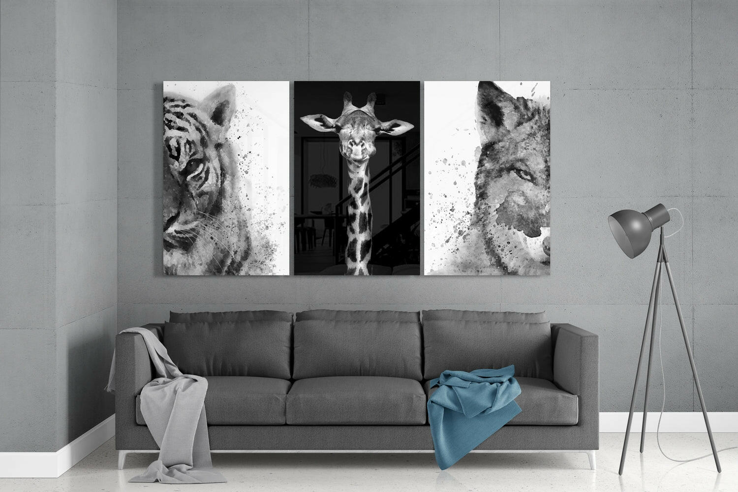 Animals Mega Glass Wall Art.