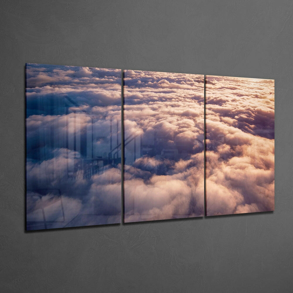 Mega Glass Wall Art Above The Clouds.