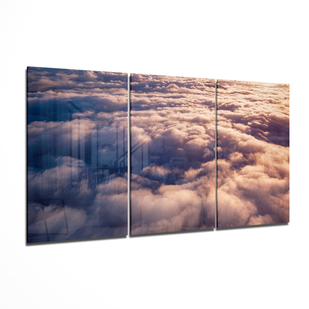 Mega Glass Wall Art Above The Clouds | Insigne Art Design