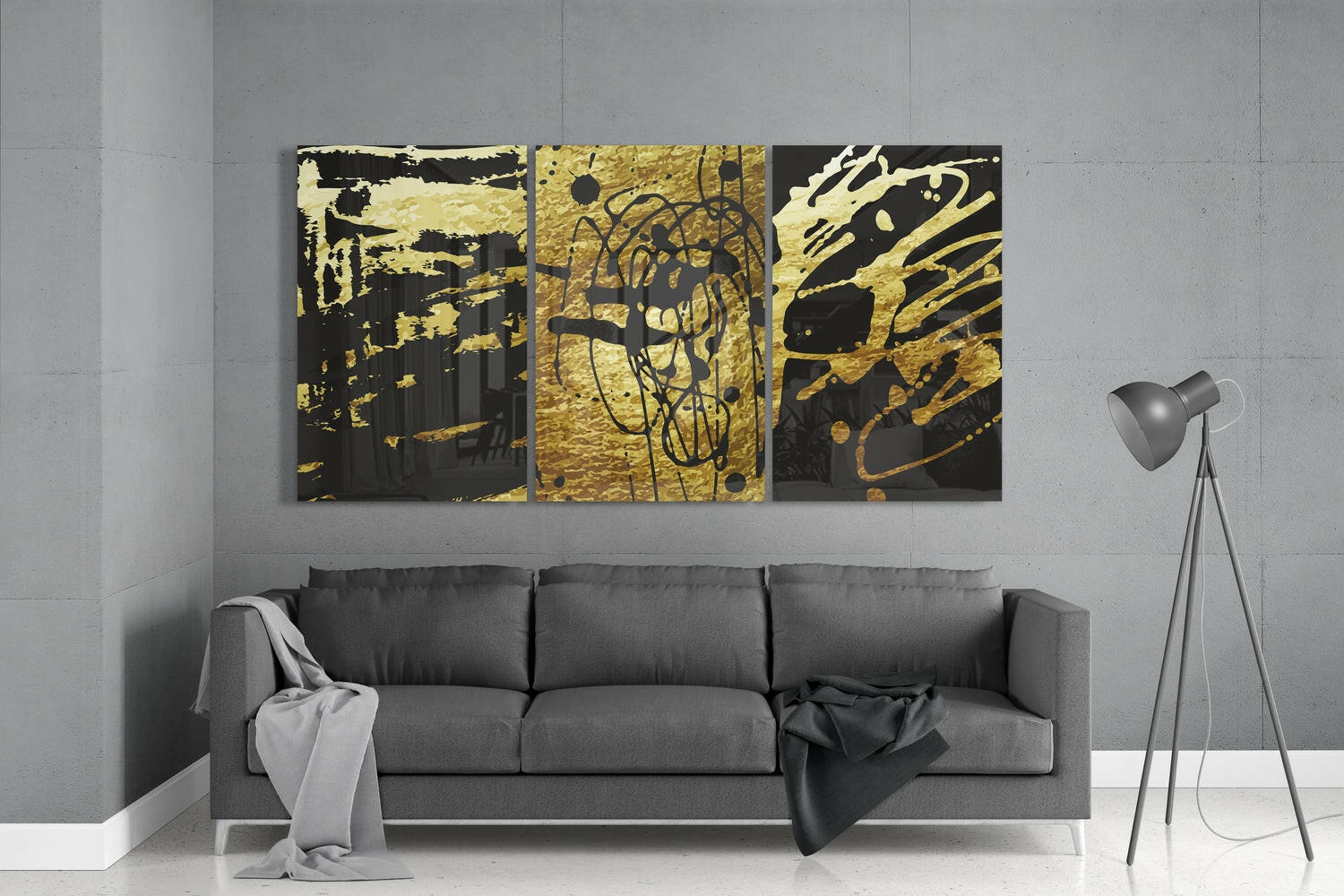 Abstract Doodles Mega Glass Wall Art.