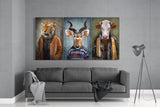 Animal Heads Mega Glass Wall Art | Insigne Art Design