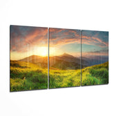 Sunset in the Countryside Mega Glass Wall Art.