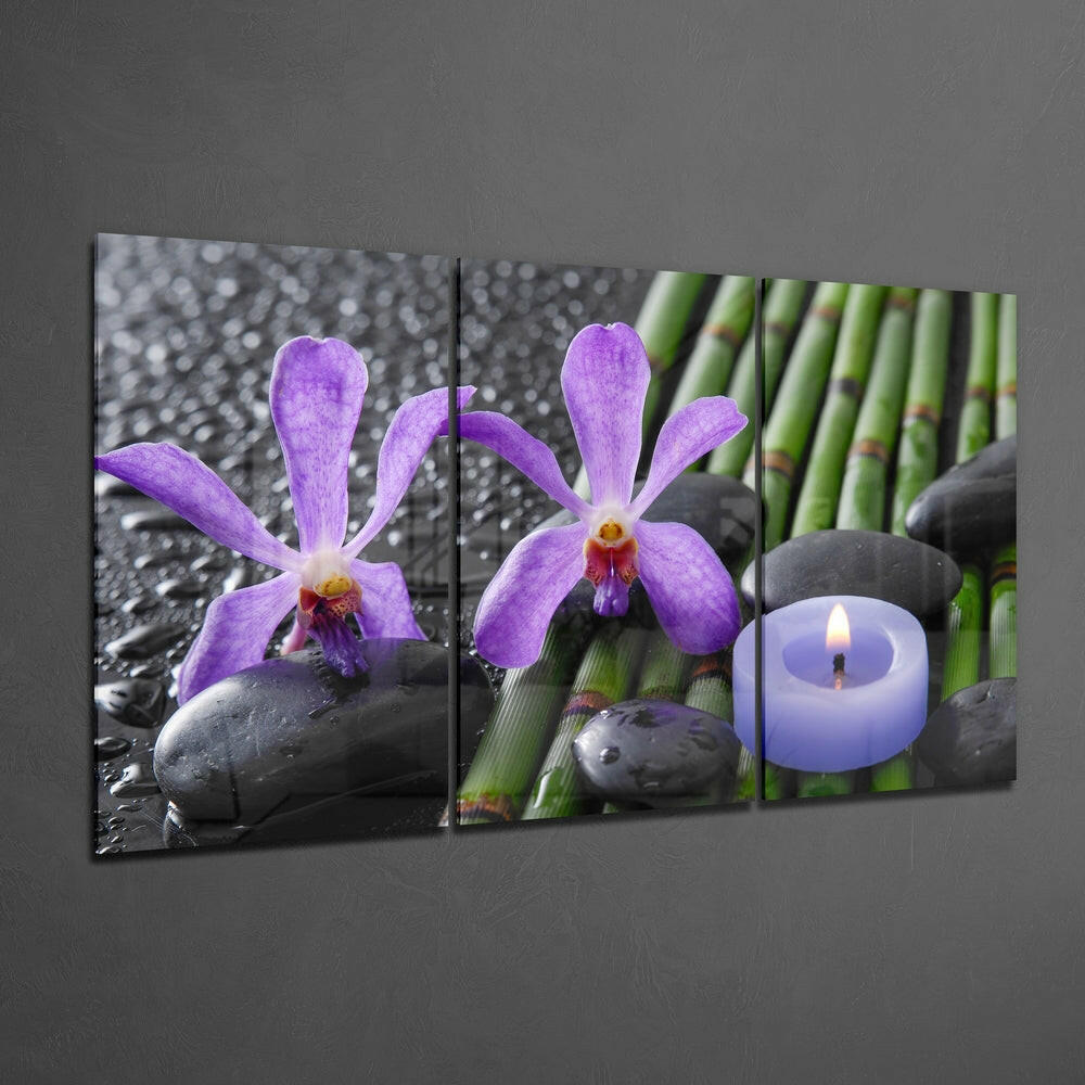Purple Orchid Mega Glass Wall Art.