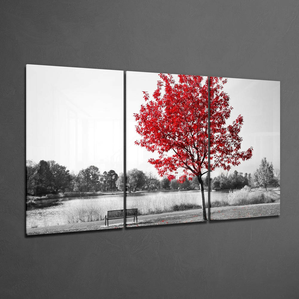 Autumn Tree Mega Glass Wall Art.