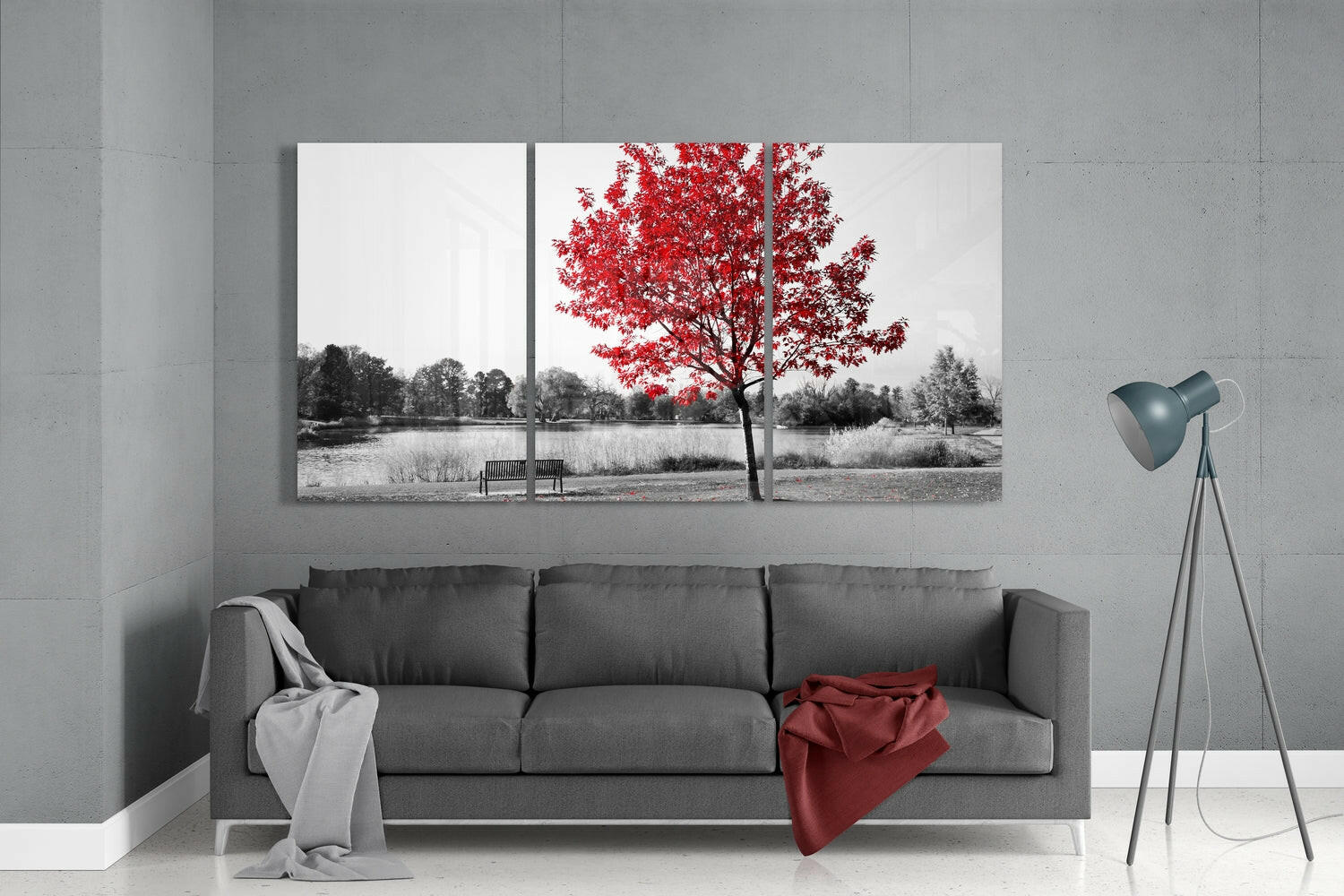 Autumn Tree Mega Glass Wall Art.