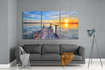 Sunset on the Beach Mega Glass Wall Art.