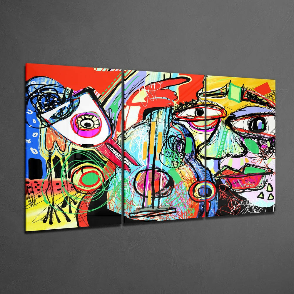 Abstract Cello Mega Glass Wall Art.