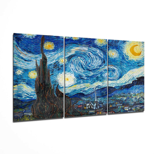 Van Gogh: The Starry Night Mega Glass Wall Art.