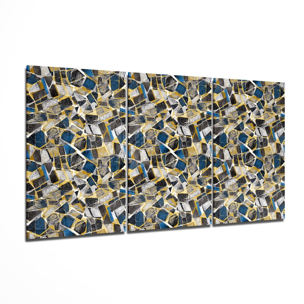Colored Shapes Glass Wall Art | Insigne Art Design