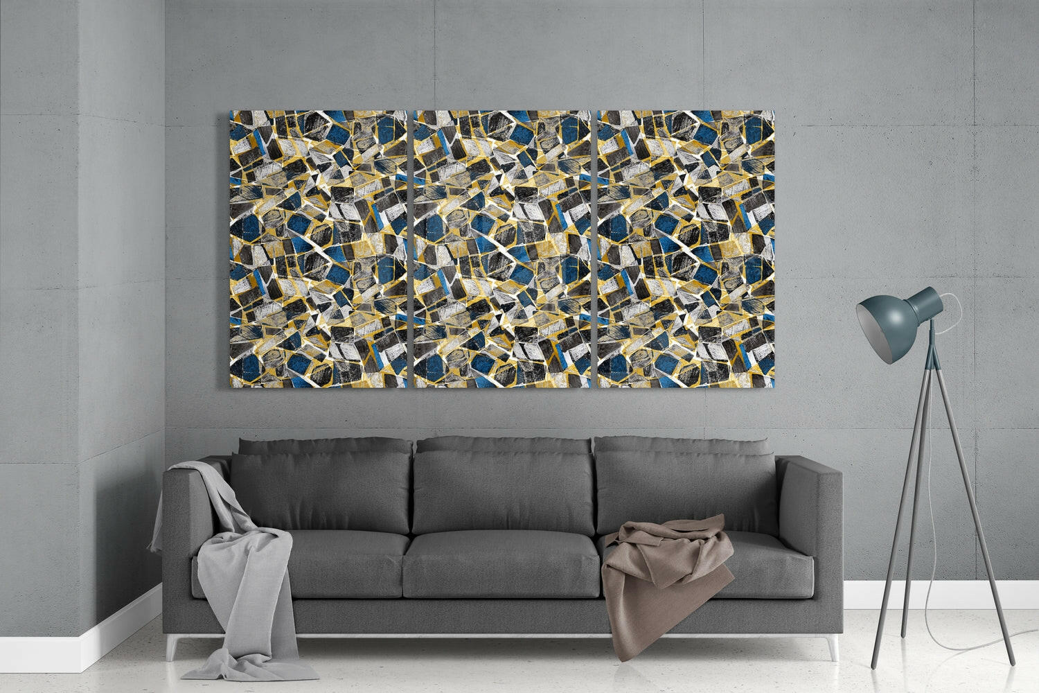 Colored Shapes Glass Wall Art.