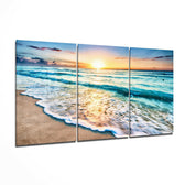 Turquoise Beach Glass Wall Art.