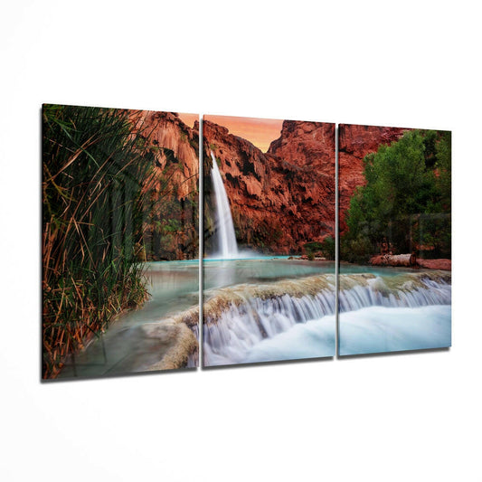 Waterfall Glass Wall Art.