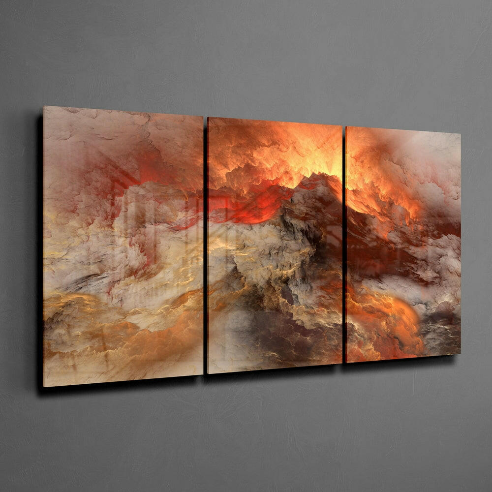 Volcano Mega Glass Wall Art.