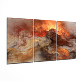 Volcano Mega Glass Wall Art | Insigne Art Design