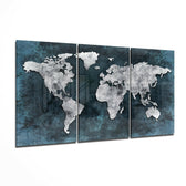 World Map Mega Glass Wall Art.