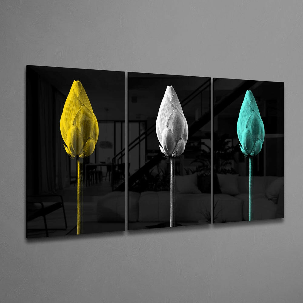 Tulips Mega Glass Wall Art.