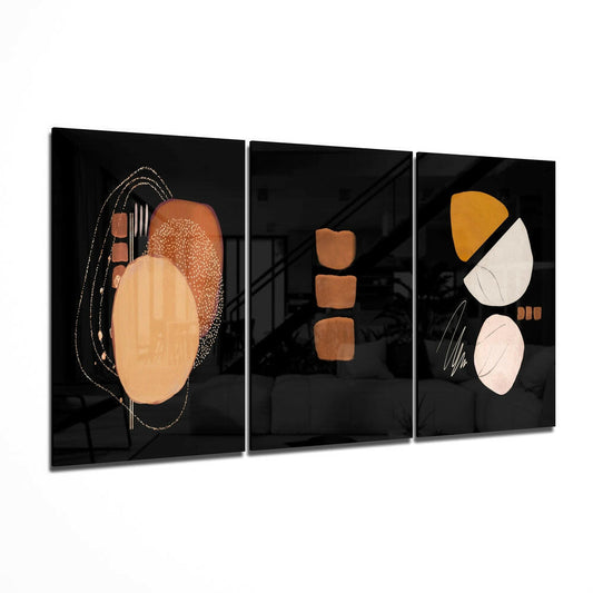 Abstract Shapes Mega Glass Wall Art.