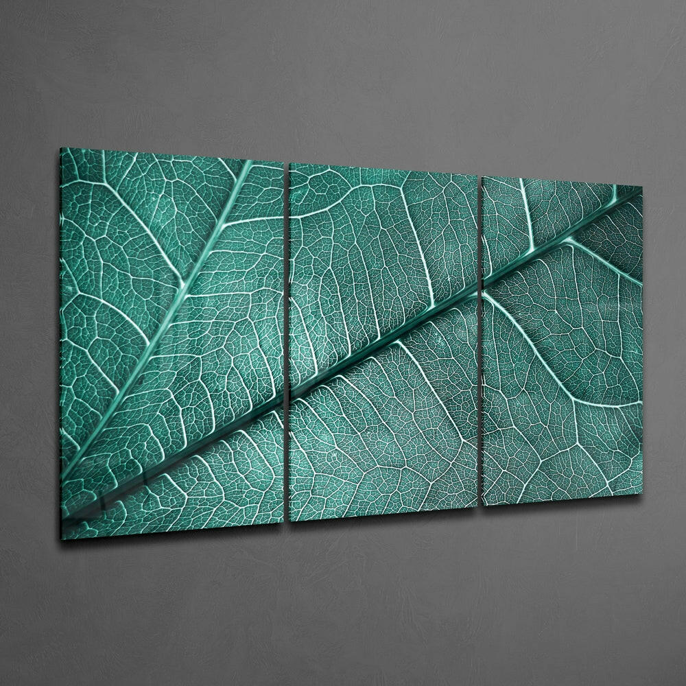 Leaf Texture Mega Glass Wall Art.