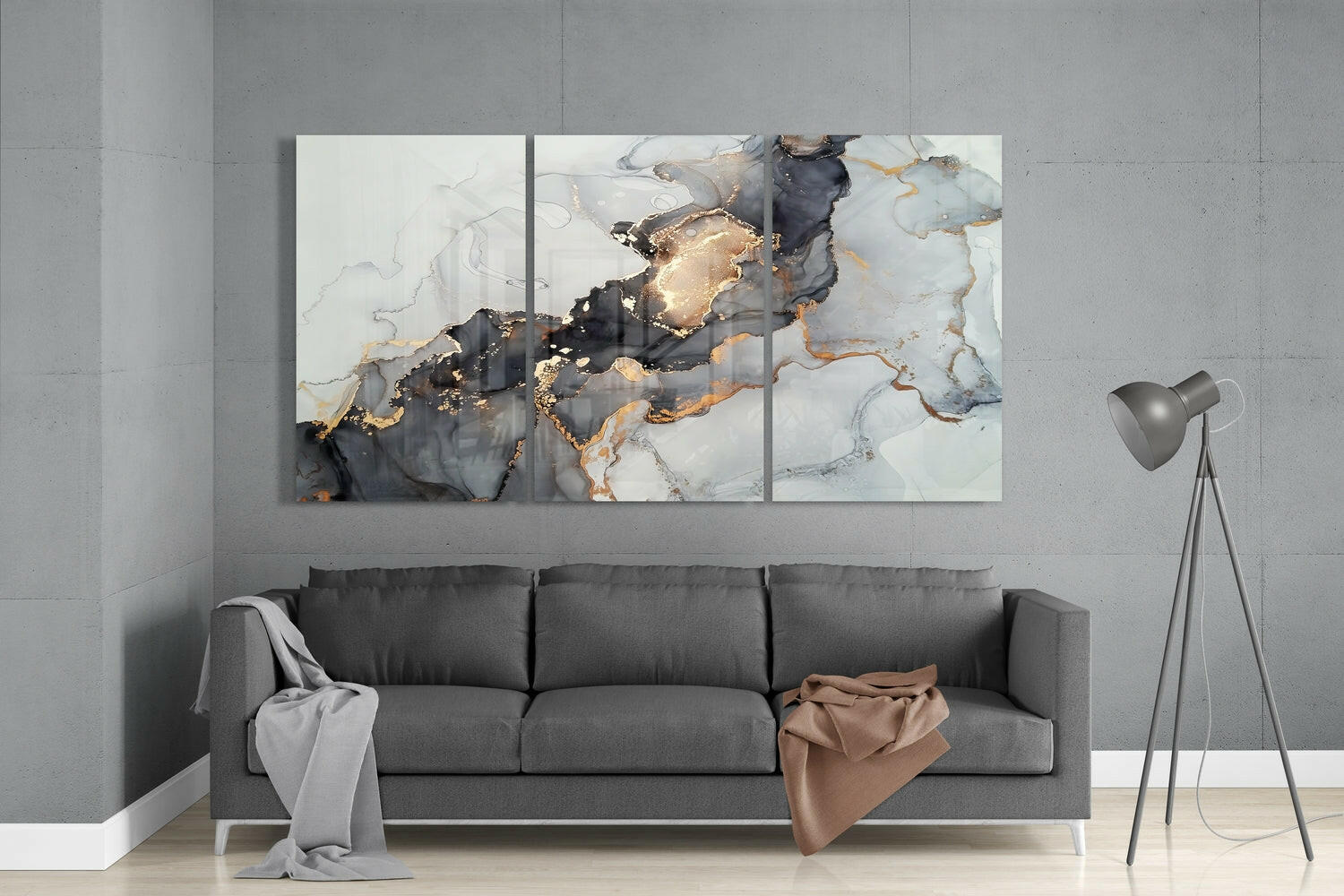 Abstract Glass Wall Art.