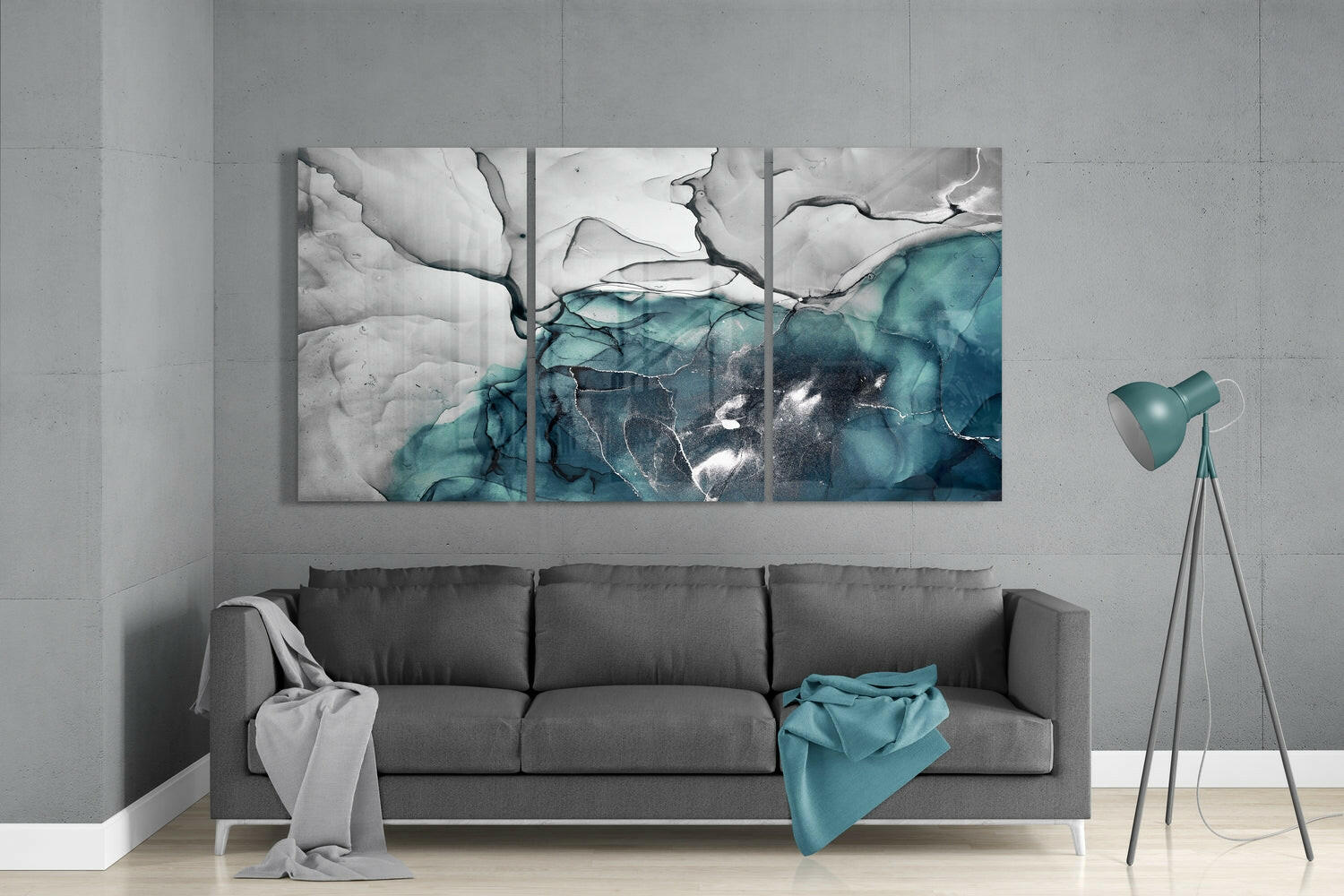 Abstract Glass Wall Art.