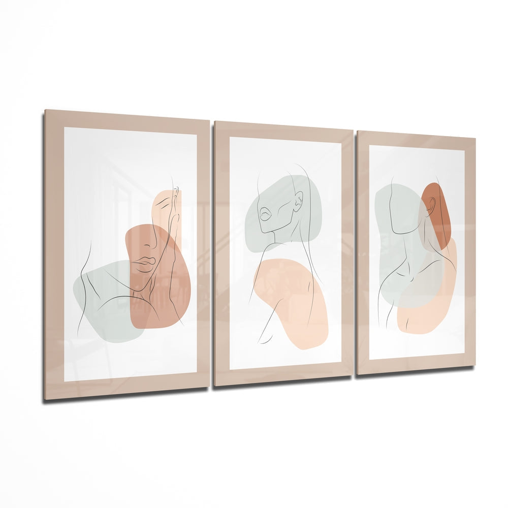 Abstract Shapes 2 Glass Wall Arts | Insigne Art Design