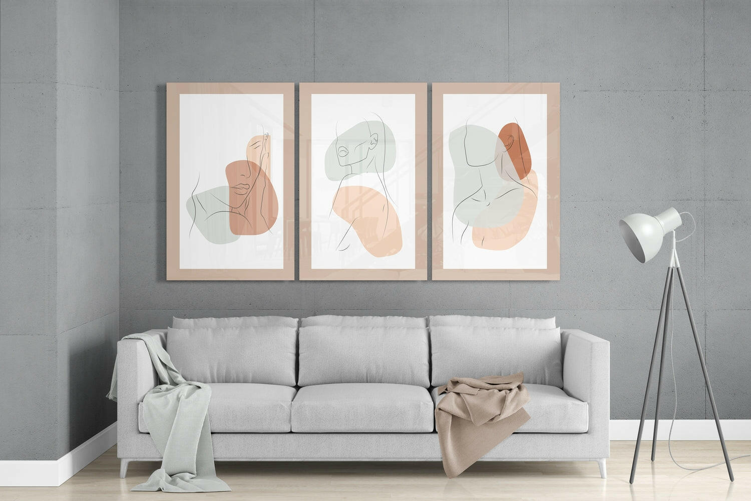 Abstract Shapes 1 Glass Wall Art.