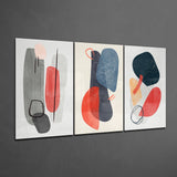 Abstract Shapes 4 Glass Wall Arts | Insigne Art Design