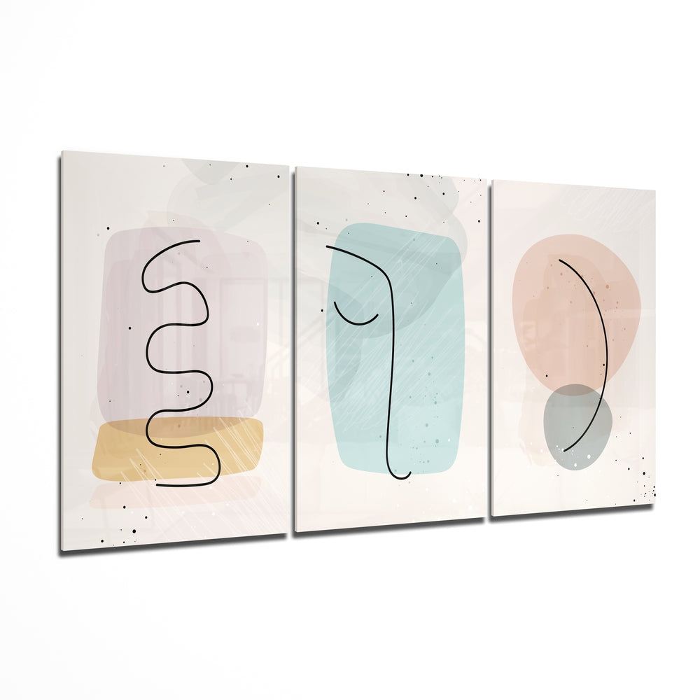 Abstract Shapes 7 Glass Wall Arts | Insigne Art Design