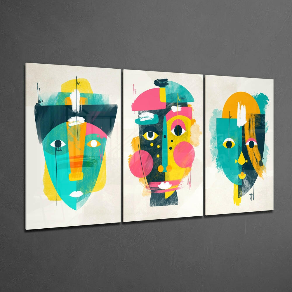 Abstract Shapes 9 Glass Wall Arts.