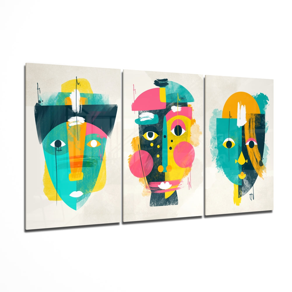 Abstract Shapes 10 Glass Wall Arts | Insigne Art Design