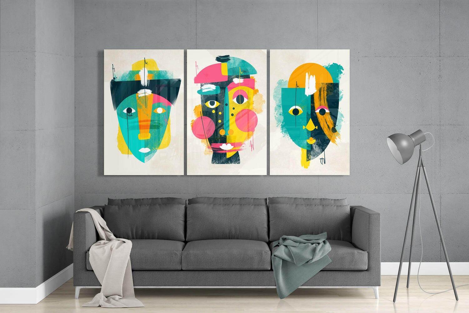 Abstract Shapes 9 Glass Wall Arts.