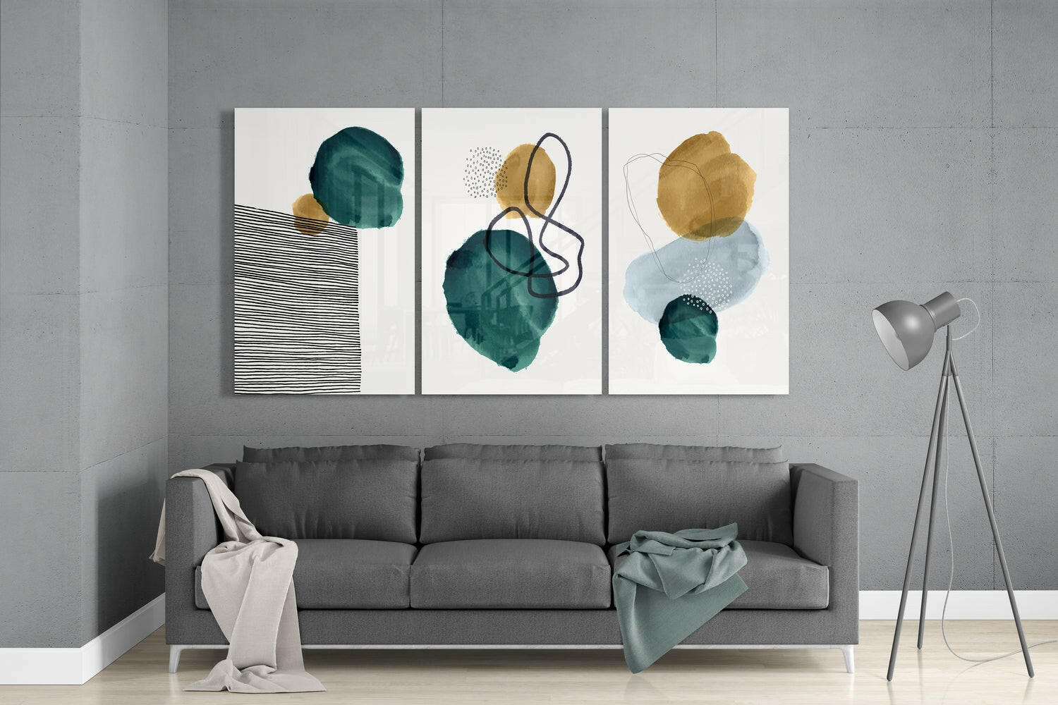 Abstract Shapes 10 Glass Wall Arts.