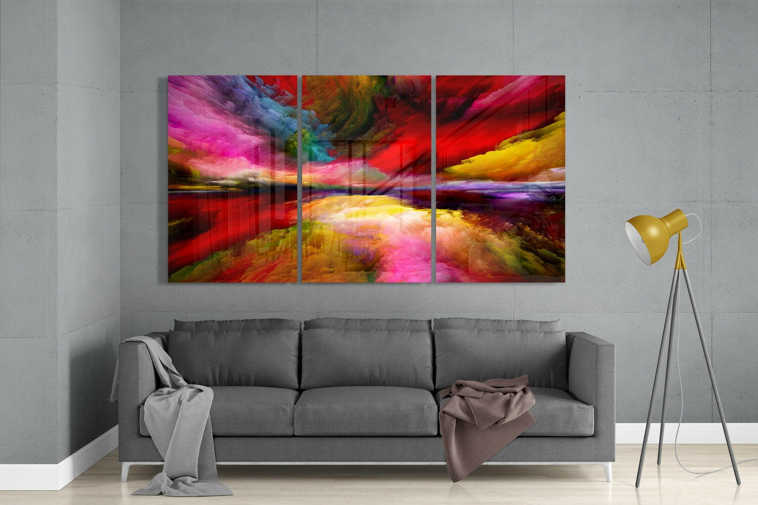 Depth of Colors Glass Wall Art.