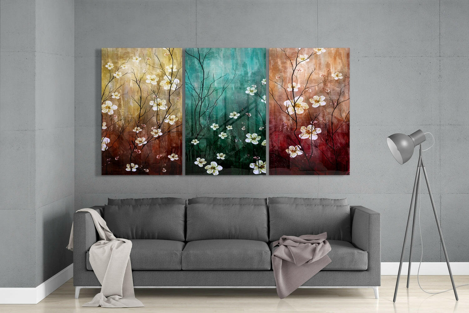 Daisies Glass Wall Art.