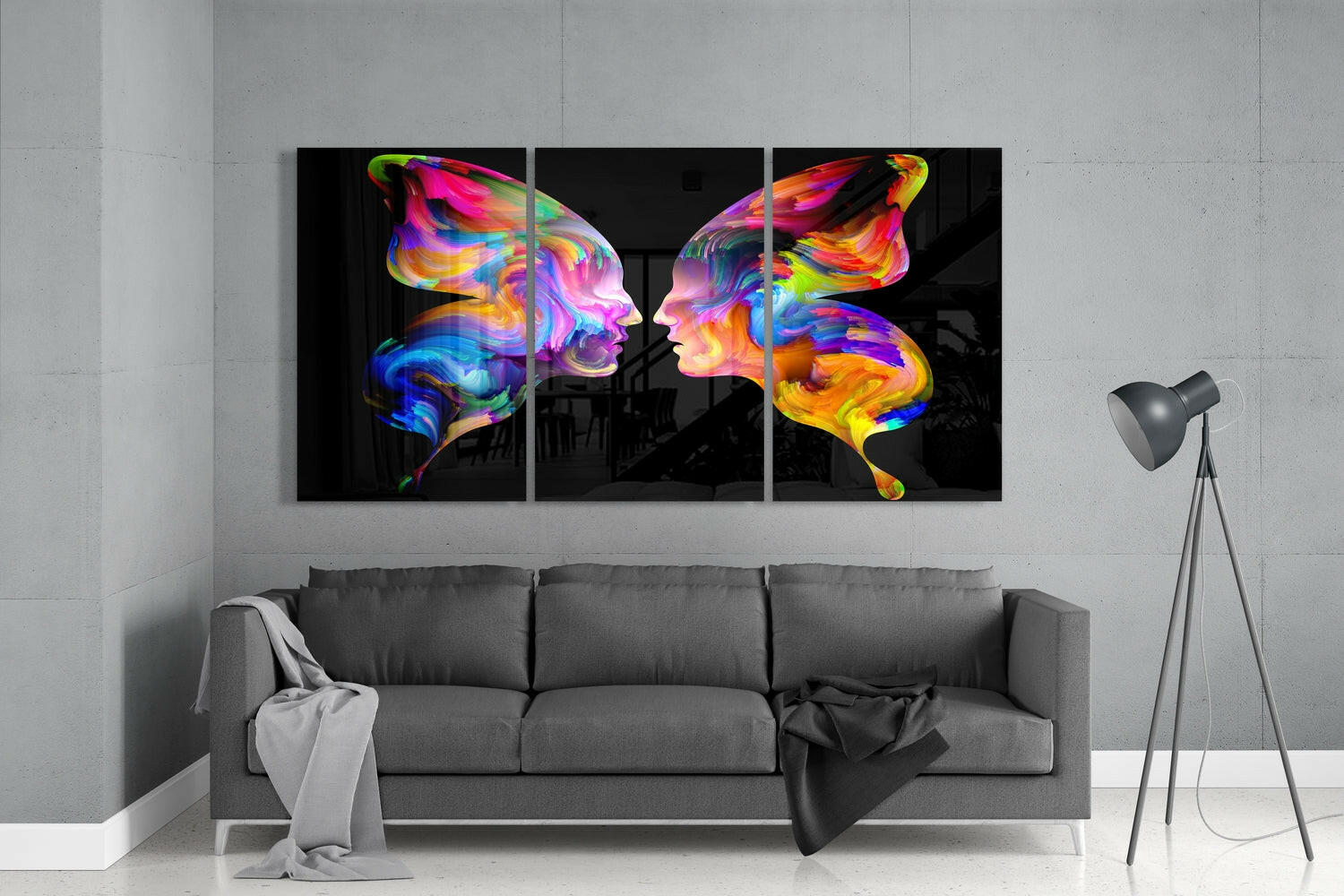 Two Sides of a Butterfly Glass Wall Art.
