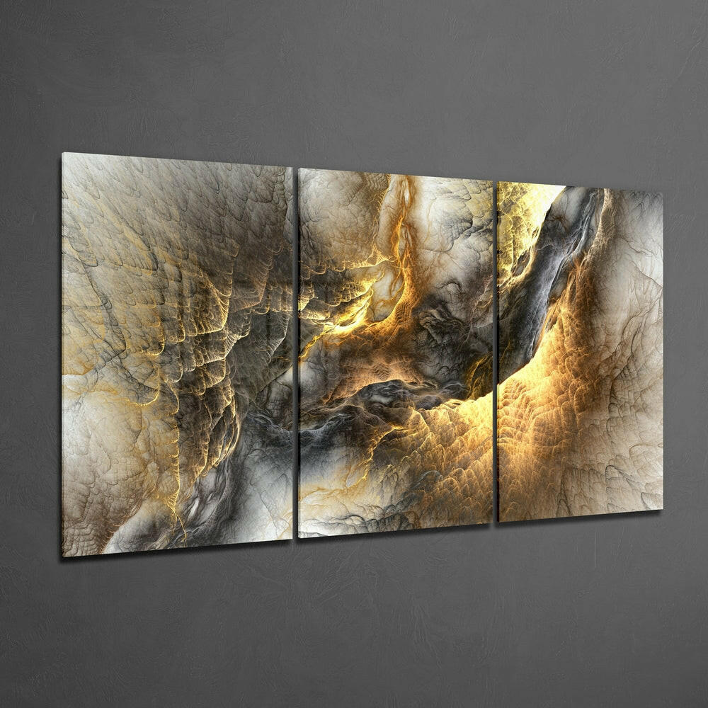 Yellow Lava Glass Wall Art.