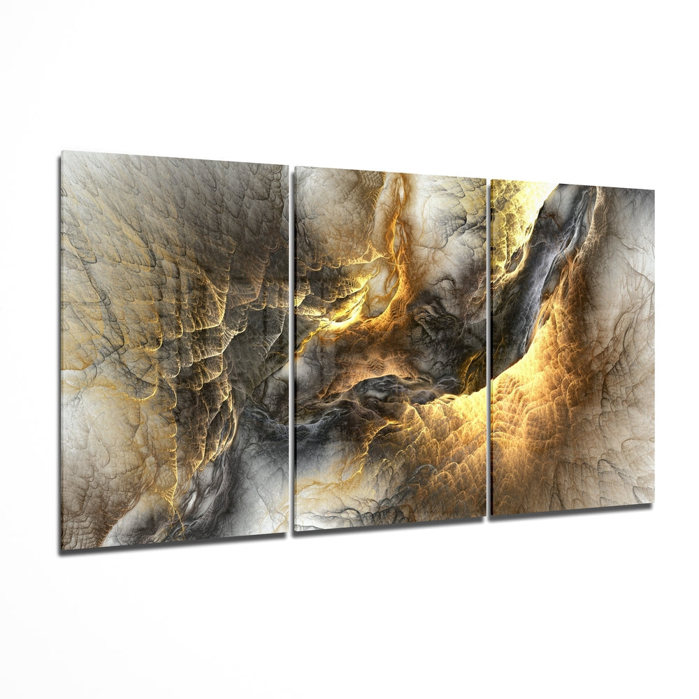 Yellow Lava Glass Wall Art | Insigne Art Design