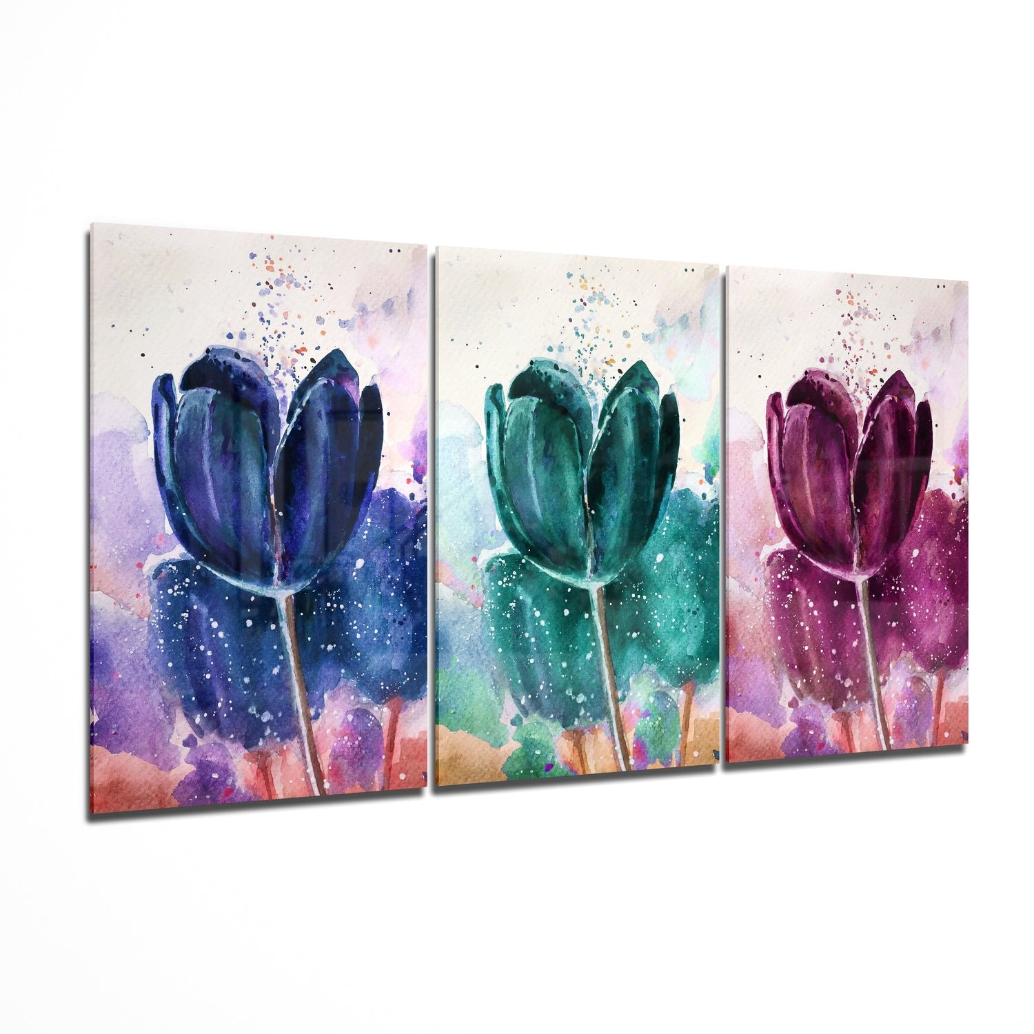 Tulips Glass Wall Art | Insigne Art Design