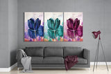 Tulips Glass Wall Art | Insigne Art Design