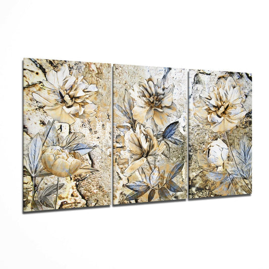 Flowers Glass Wall Art.