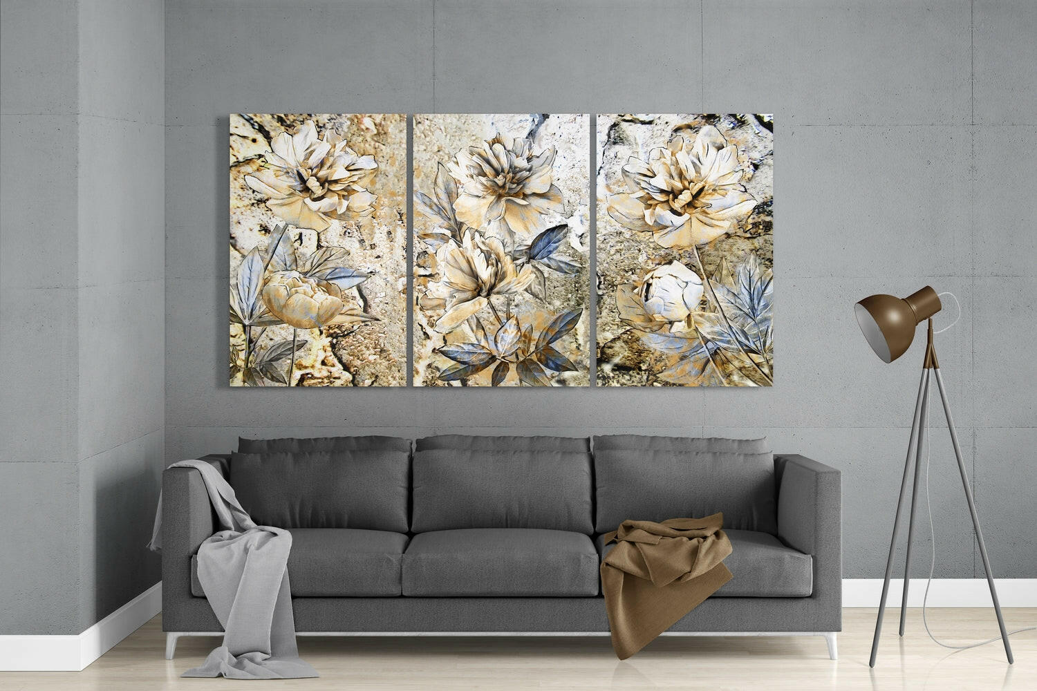 Flowers Glass Wall Art.
