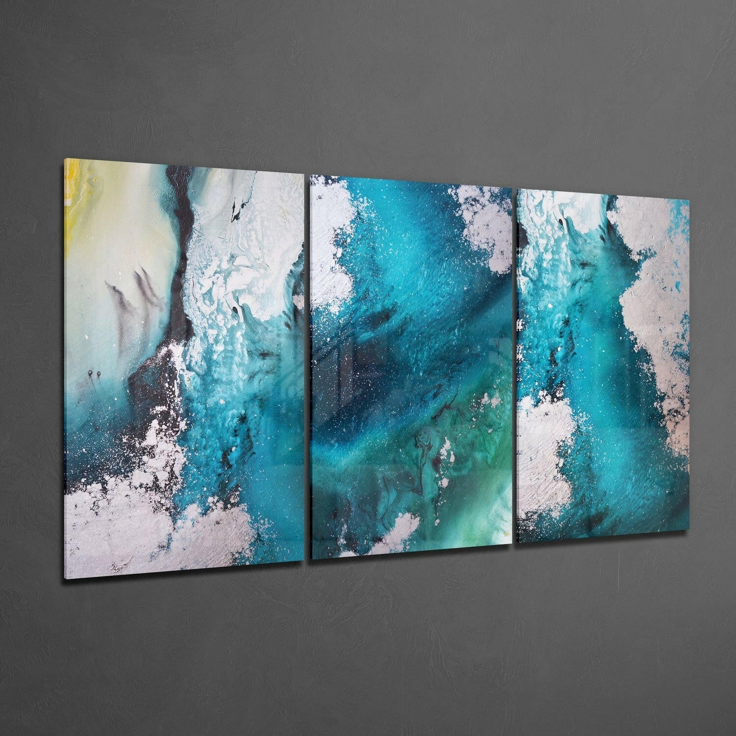 Abstract Blue Glass Wall Art.