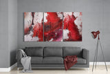 Abstract Red Glass Wall Art | Insigne Art Design