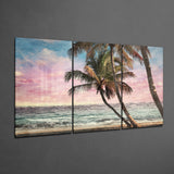 Palms Glass Wall Art | Insigne Art Design