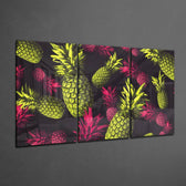 Pineapples Glass Wall Art.
