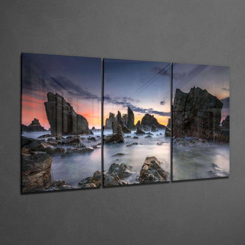 Cliffs Glass Wall Art.