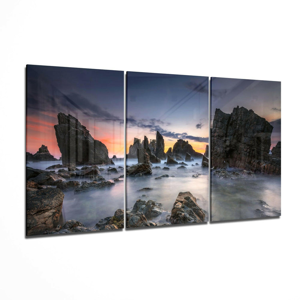 Cliffs Glass Wall Art.