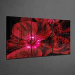 Red Flower Glass Wall Art.