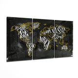 World Map Glass Wall Art | Insigne Art Design